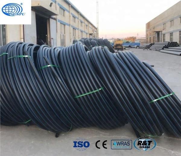Black Plastic Drip Irrigation Roll Pipe 25mm HDPE Pipe Anti Corrosion