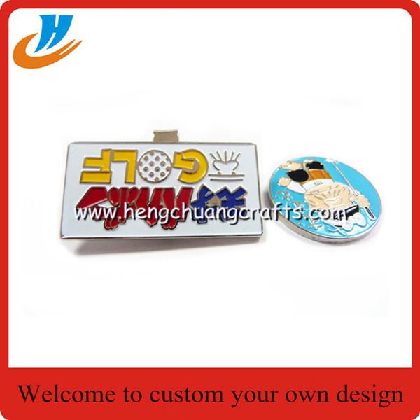 Custom iron material hat clip,magnet hat clips with gold plated