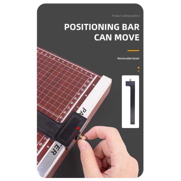 37 kg ZEQUAN A4 Tricotteur de papier à guillotine pour bureau, photo, carton, coupe-papier manuel