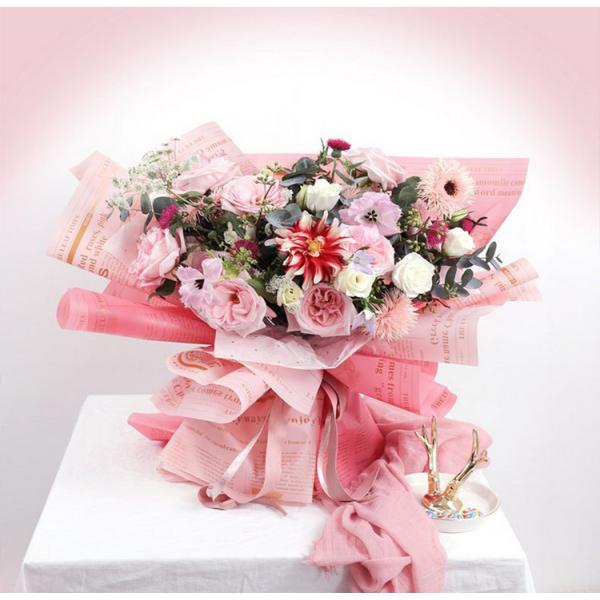 Papel de embalaje de la flor de la prenda impermeable del periódico del vintage para el florista del ramo