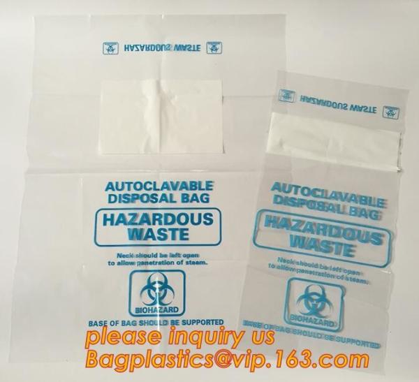 60 micron clear LDPE plastic cotton draw string garbage biohazard bag, Custom printed compostable flat on roll trash bag