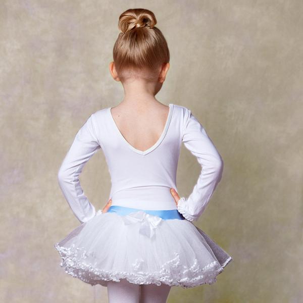 Factory direct selling Girls long sleeve performance tutu dance costumes
