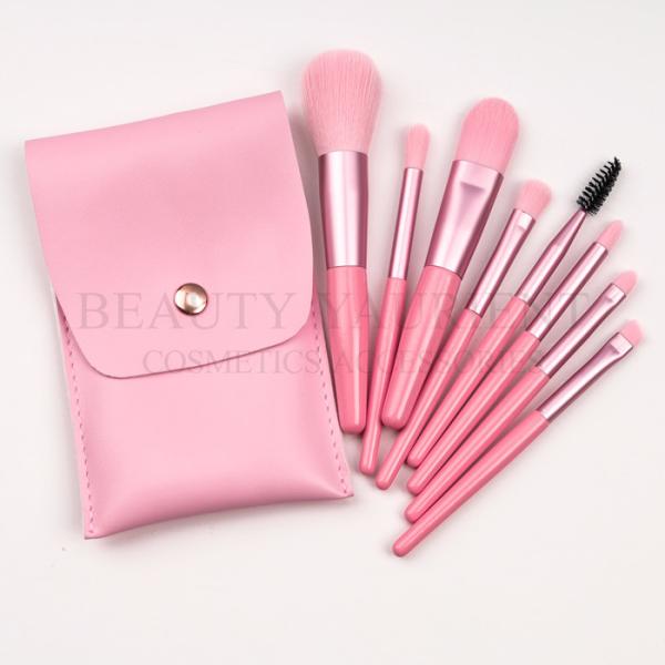 Anti Bac 8 Piece Makeup Brush Set  PBT Hair Travel Makeup Brush Set