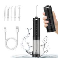 Irrigueur oral sans fil, pique-eau, massage portable, irrigueur dentaire à fil dentaire propre avec 4 buses jet pour le voyage à la maison