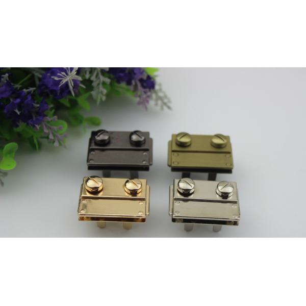 New designs metal zinc alloy pu leather purse turn lock with nickel free