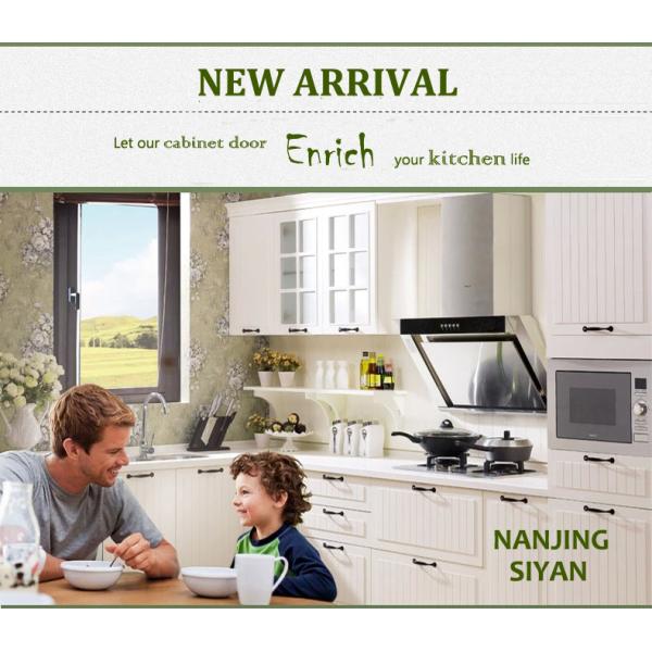 Elegant White MDF Kitchen Cabinet Doors Replacement With Matte Surface