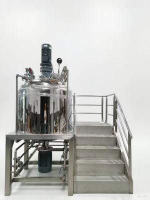 Máquina emulsionante al vacío fija de acero inoxidable 500L para productos químicos diarios