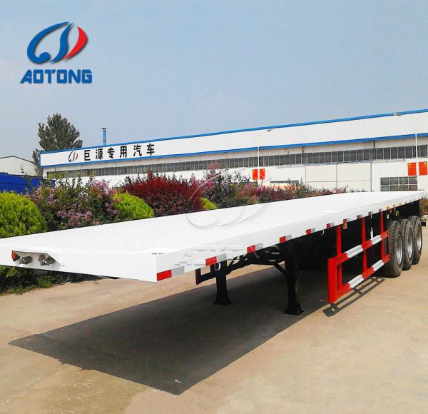 20FT/40FT/45FT Transporte de contenedores de transporte de mercancías remolques de camiones tipo de cama plana para la venta
