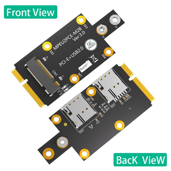 Мини PCI-E к NGFF M.2 B-ключевой адаптер с двойным слотом для SIM-карты NANO 3G / 4G / 5G WWAN модуль на складе