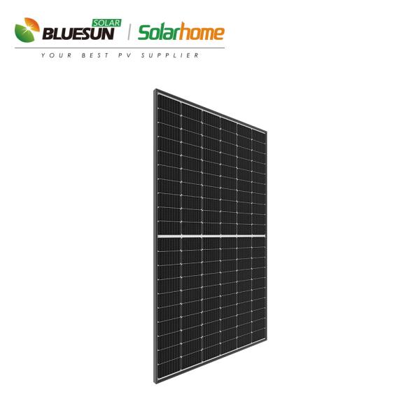 Bluesun BSM375M-72HPH 375 370 Watts Half Cell Perc Mono Solar Panel with Black Frame USA Warehouse Stock