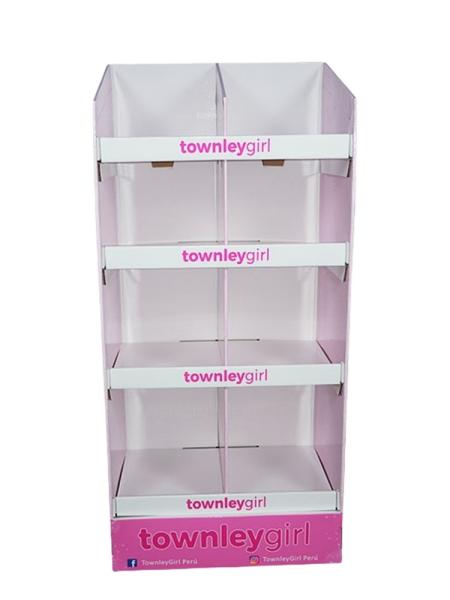 Flat / Folding Cardboard Counter Display Stands CMYK / Pantone Printing Color