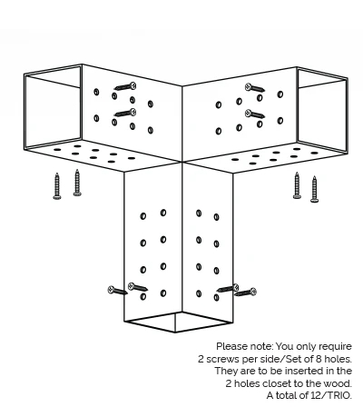 5 мм толщины пергольский столб поддержки и угловых кронштейнов дизайн