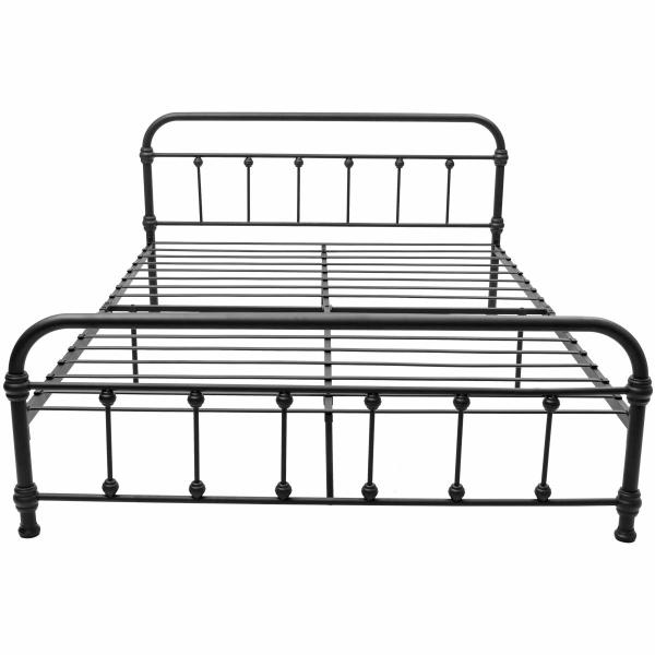 Hostel Adult King Size Iron Bed Customizable Electrostatic powder coating
