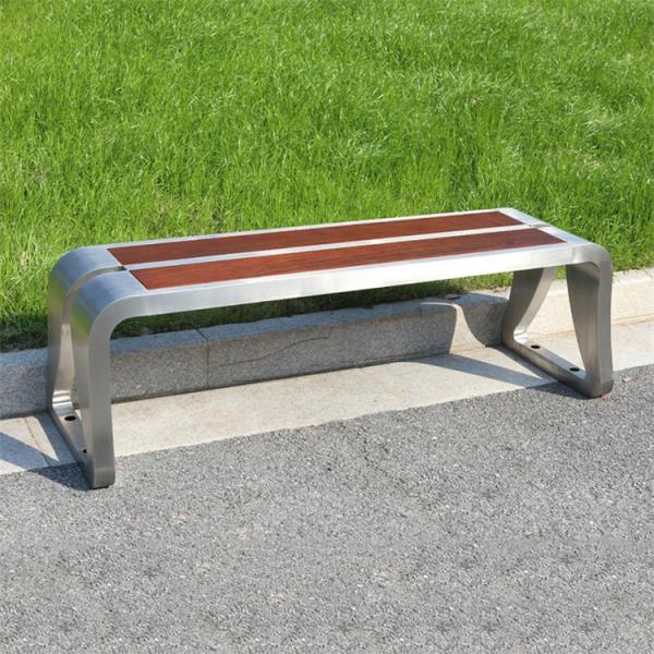 WPC Begonia Wooden And Metal Garden Bench With Stainless Steel Frame