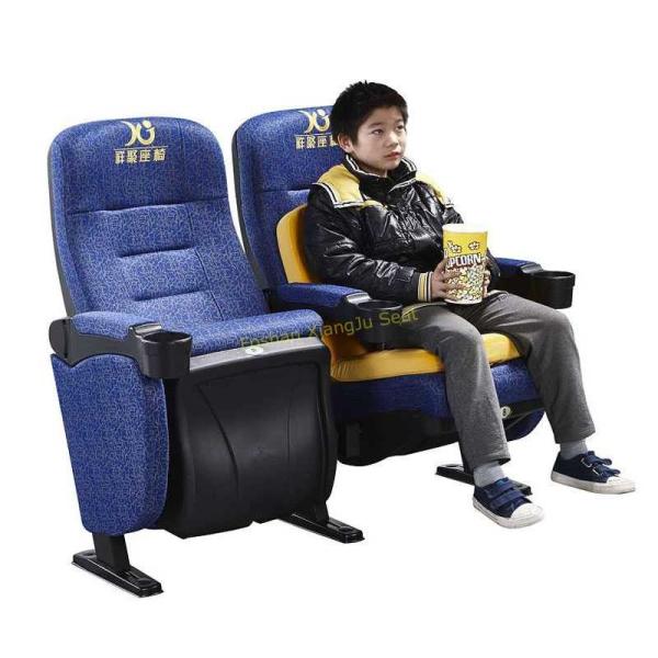 Blue Frabic ABS Theatre Seating Chairs Home Furniture Plastic Shell Anti - Fading