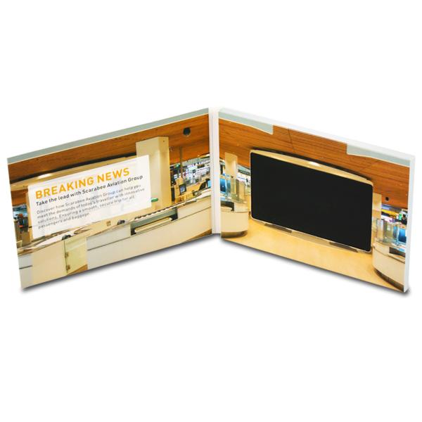 Customized LCD Video Brochure Card with JPG Image Format