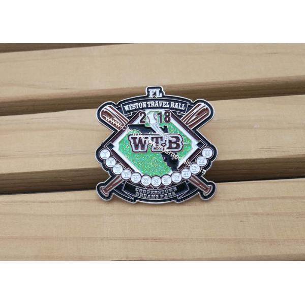 Nickel Plating Die Struck Baseball Pins For Birthday Gifts