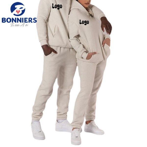 Oem/Odm High Quality Mens Jogger Track Suit Custom Blank Tracksuit Unisex Sweatpants and Pullover Hoodie Womens Sweatsuit Set