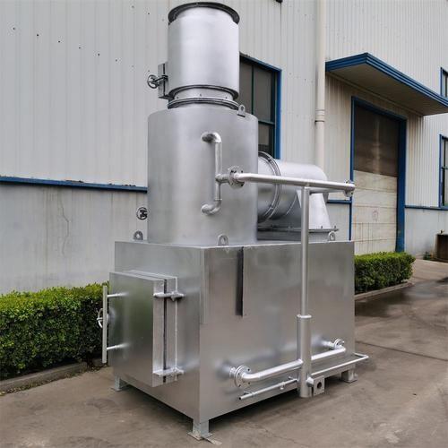 Smokeless Small Pets Animal Crematory For Hospital Medical Waste Incineration And Garbage Manufacturing Plant In Grey
