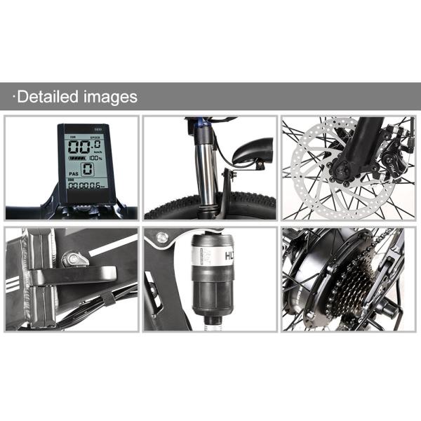 350w Electric Folding Mountain Bike PAS With 48V10Ah Battery