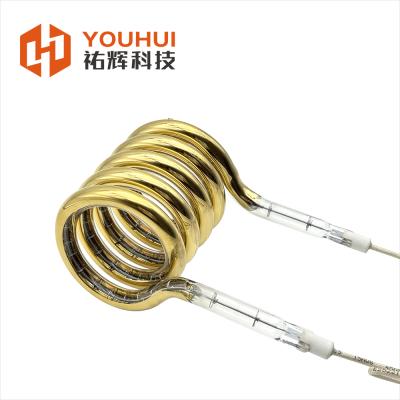 Gold Coating Ring Infrared Lamp with 100-7600W Power and 8-14mm Quartz Tube for Efficient Heating