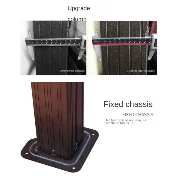 Aluminium Frame Windbreaks Waterproof Gazebo Canopy With Hardtop 3*4m