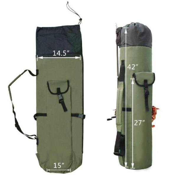 Pêche portative Rod Case Bag du pliage 600D Oxford de sports en plein air