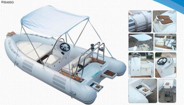 Lightweight Rib Inflatable Boat , Inflatable Tender Boats With UV Resistant Cushion