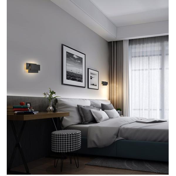 Modern Creative square wall lamp living room staircase bedroom bedside Black/white wall light(WH-OR-259)