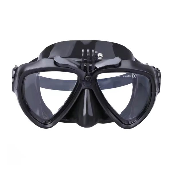 Custom Logo Photography Anti Fog Adult Tempered Scuba Diving Mask With Camera Stand