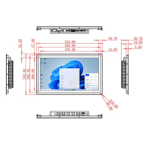 21.5-Inch High-Definition Windows Touch Display for Smart City Interfaces and Industrial Dashboards