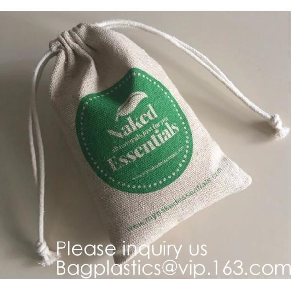 Candy Gift Pouch Bags with String Birthday Wedding Party Gift Jewlery Pouches Party Favor Jute Gift Bags Brown with Whit