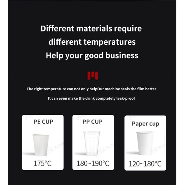 Commercial Automatic Plastic Cup Sealing Machine For Milk Tea Beverage Shop