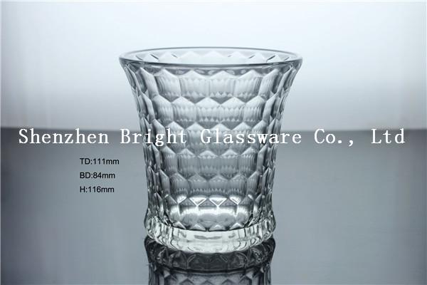 Luxury Glass Candle Holder with lid, cheap glass water cup