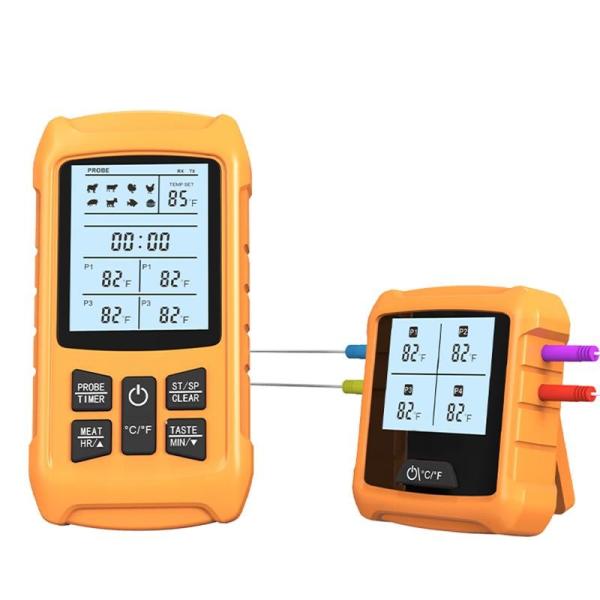 Ultra Accurate Fast 4 Probes Digital Food Thermometer For Smoking Grilling