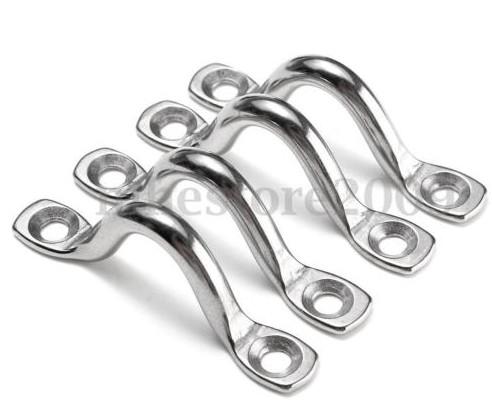 Stainless Steel Top Pad Wire Eye Straps Loop Boat Plate Staple Ring