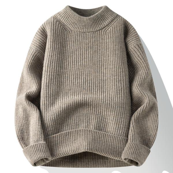 Stylish Men s Pullover Sweaters with Ribbed Hem Style from for Benefit Loose wired round neck sweater knit top