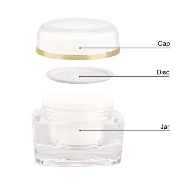 Collar Material ACRYLIC 15g 30g 50g Container for Luxury Eye Cream in Diamond Jar