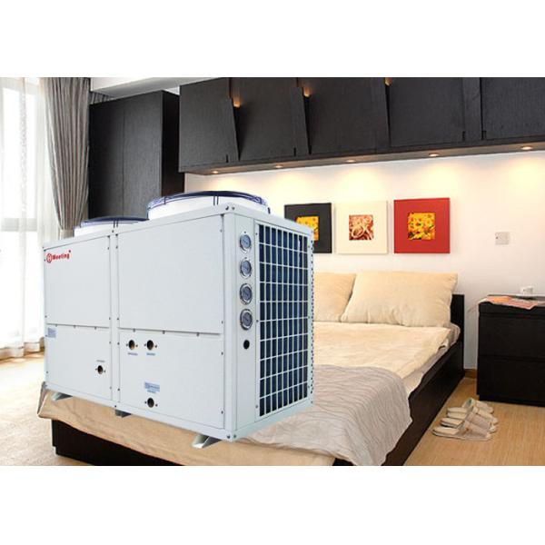 Meet the connection between air source heat pump and water tank to provide space heating or cooling as air conditioner