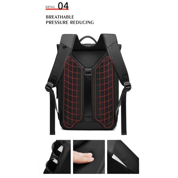 Male Daily Used Waterproof Smart Backpack 20-39 Litre Wear Resistance