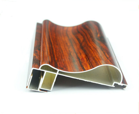 Wood Finish Aluminium Kitchen Profile Quality Light Glass Door Profile