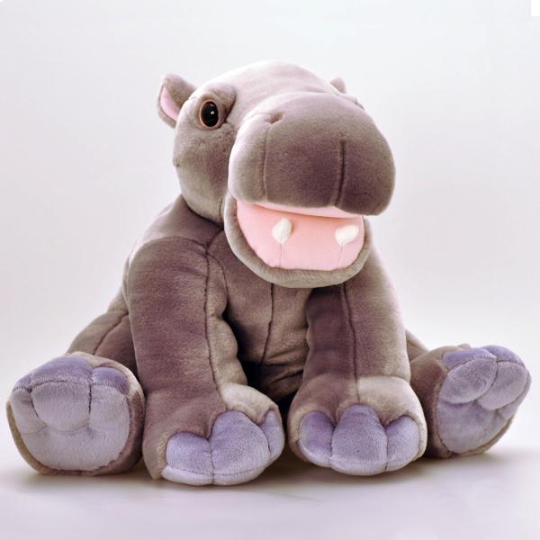 8 Inch Lovely Hippo Animal Plush Toys Promotion Gifts For Holiday Celebration