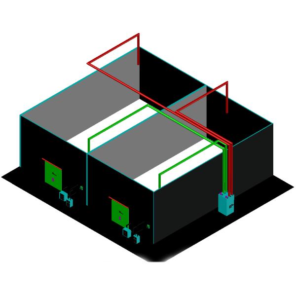 Portas ultrassônicas do armazenamento frio da sala de CA para a esterilização do vegetal de fruto