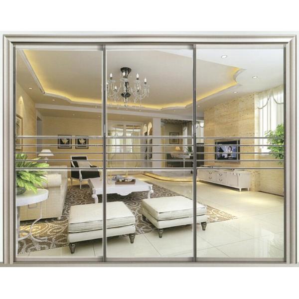 2mm 6005 Anodized Champagne Aluminium Sliding Patio Doors Foldable