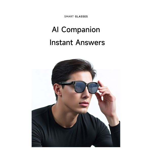 M89 AR AI Smart Glasses 1080P Dual Camera Magnetic Charging 2MP Video WiFi Transfer Metaverse Translation Gesture Control IP67