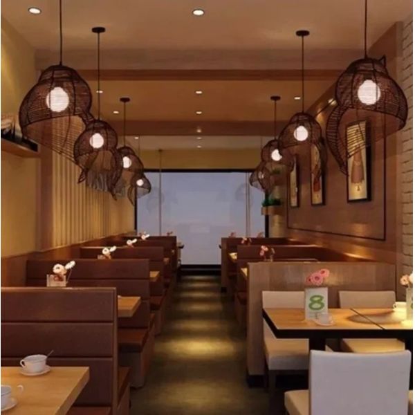 Study Room Lights Parlor home decor Southeast Asia Bamboo Conch Pendant Lamp(WH-WP-110)