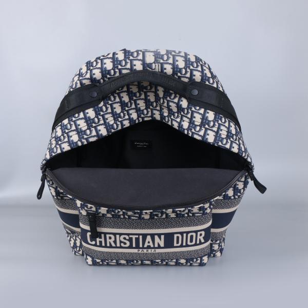 Concepteur Small Diortravel Backpack Dior Oblique Jacquard bleu