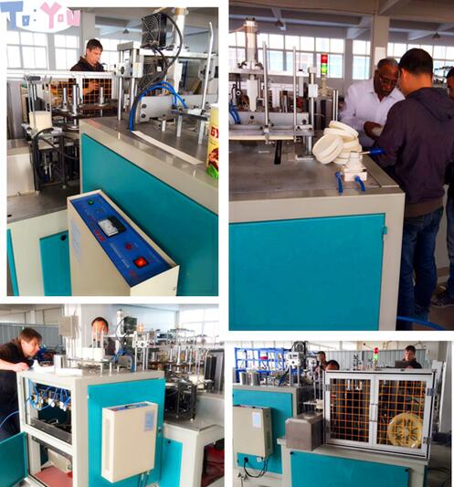 Automatic Paper Cover Lid Making Machine 40pcs/Min Dia 65-125mm White 6.5kw