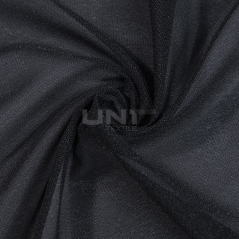 Wholesale Custom Warp Knitted Interlining Fabric with Double Dot Polyamide Coating for Soft Hand Feel