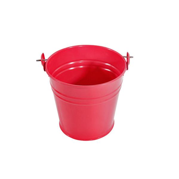 Wholesale Custom Printing Galvanized Metal Beer Holder Zinc-Plated Metal Ice Bucket with Handle